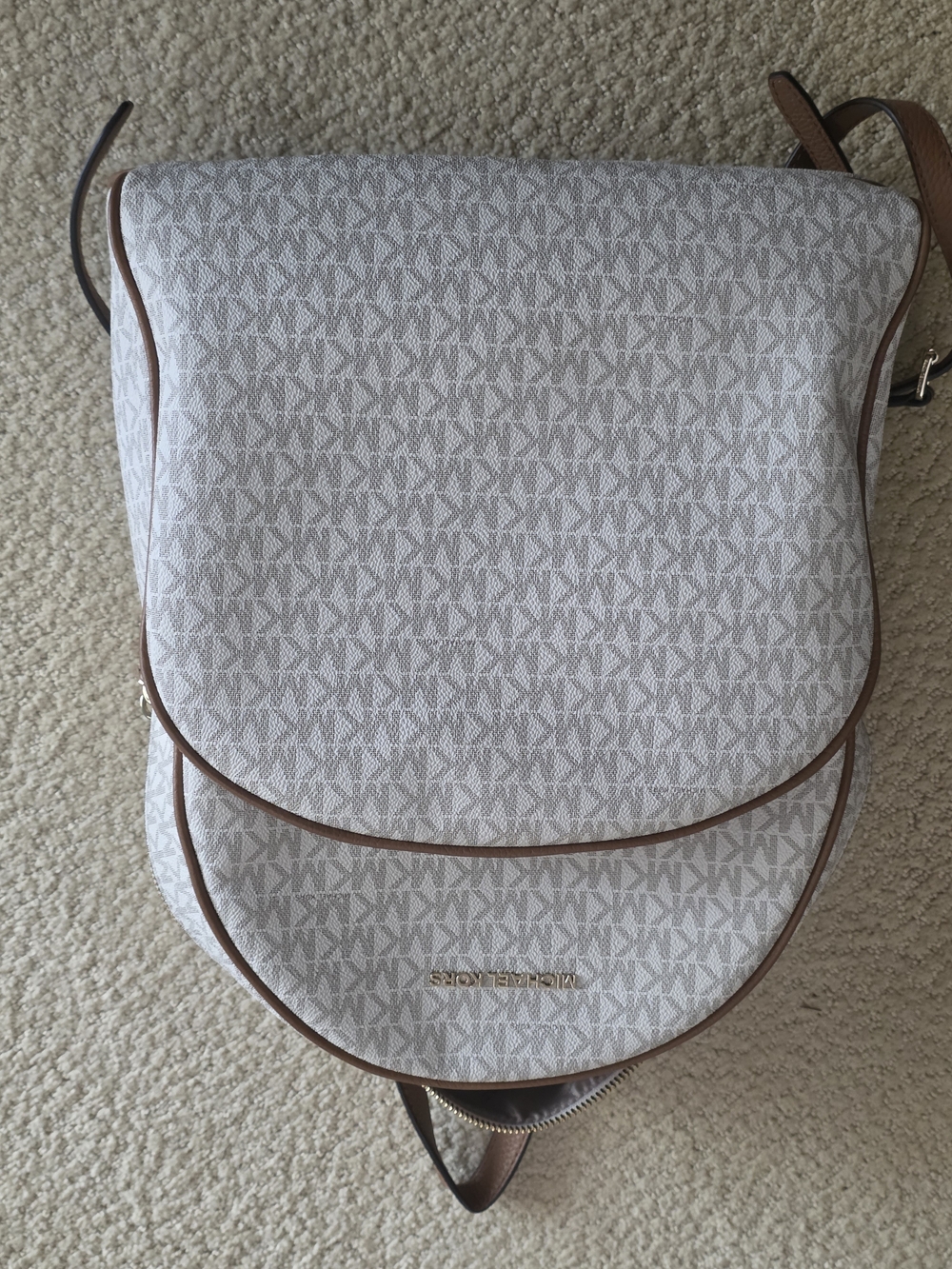 Michael Kors White Logo Crossbody Bag